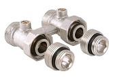 Узел нижнего подключения 1/2"х3/4" евроконус прямой для радиатора