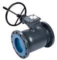 Кран шаровой фланцевый RJIP Premium PN25 DN200 с редуктором Ридан 065N0356GR